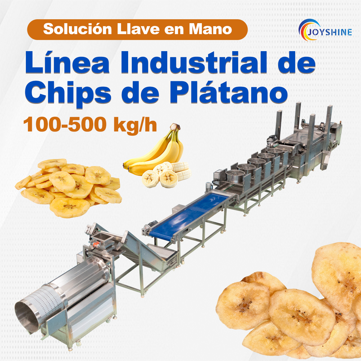 Línea de producción de chips de plátano
