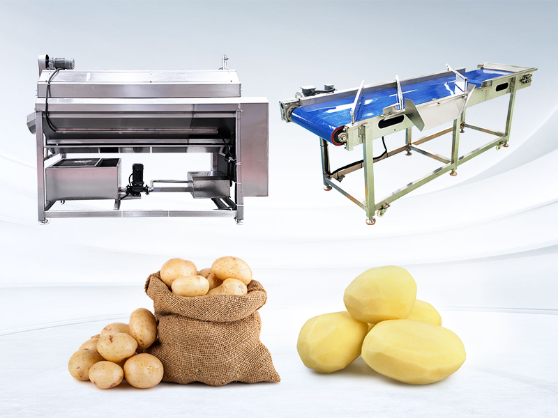 Caso de cliente en Argentina: Peladora de rodillo espiral + línea de selección de papas